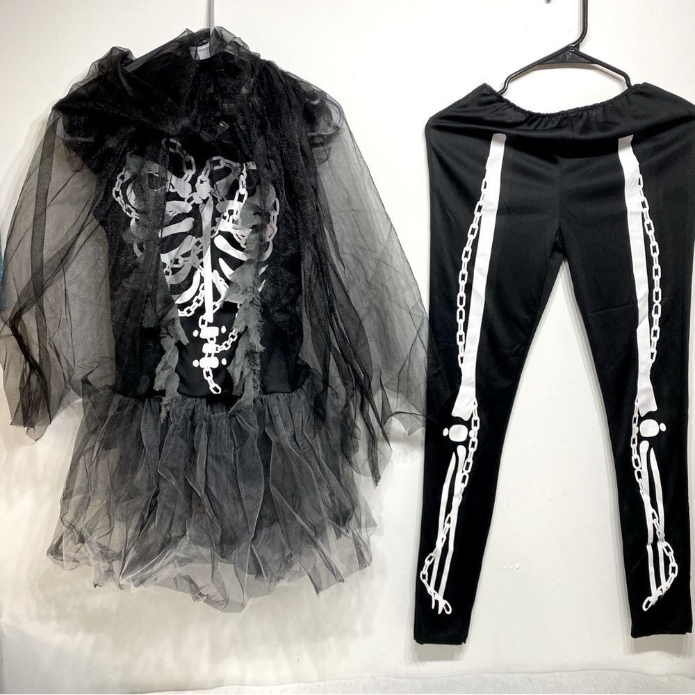 Grim Reaper Girls Halloween Costume Large 12 14